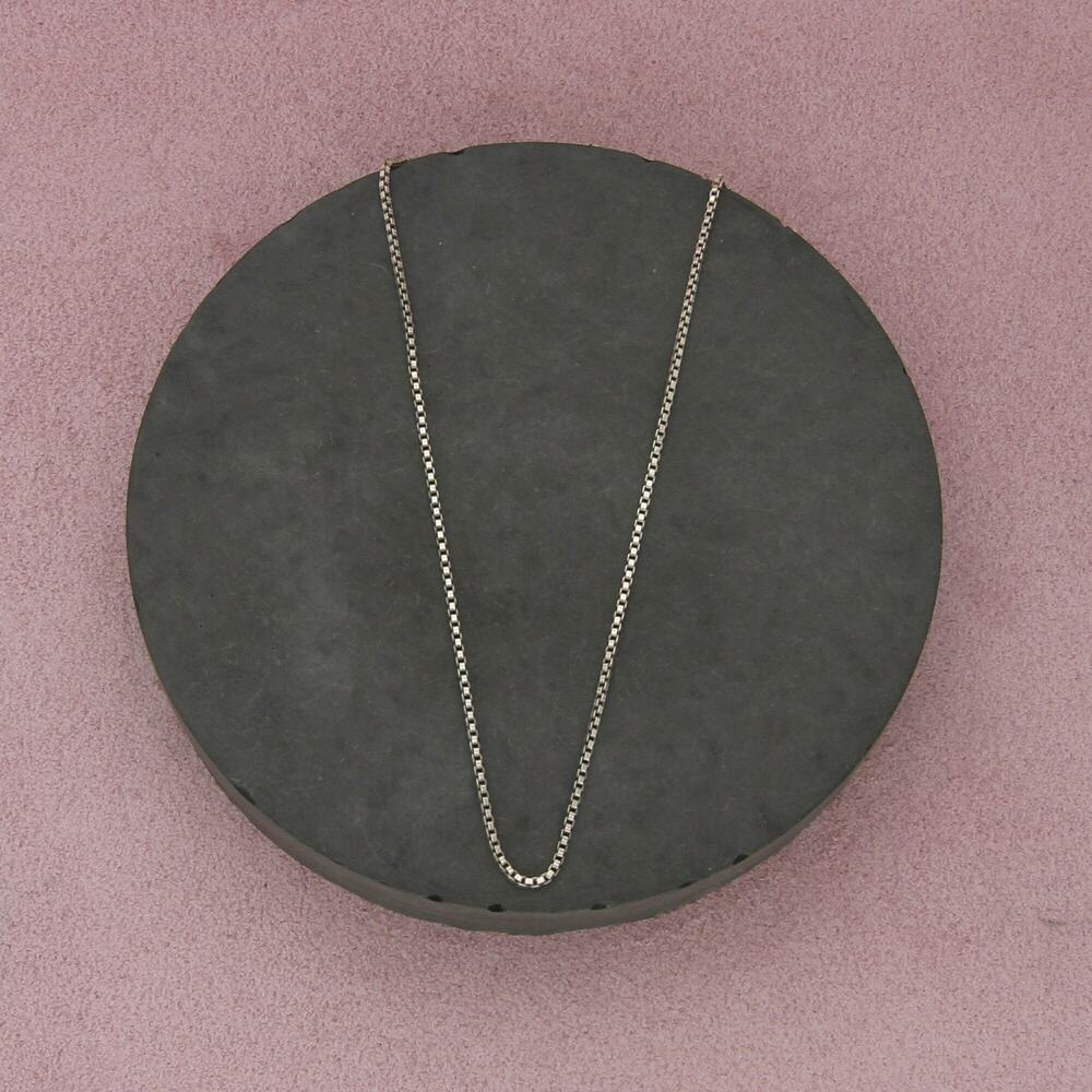 sterling silver 1mm box chain necklace size 21.25in